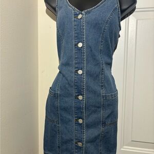 Denim Button-Down Dress